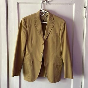 Polo Ralph Lauren tan blazer three buttons one slit